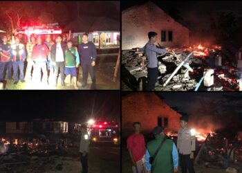 Kebakaran menimpa rumah warga di Nagraksari Kabupaten Sukabumi pada Selasa dini hari, 17 September 2024, sekitar pukul 00.30 WIB.
