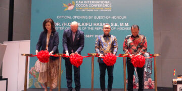 Menteri Perdagangan RI, Zulkifli Hasan membuka Pameran “Cocoa Village” di Singapura, Kamis (12 Sep). Pameran ini merupakan salah satu kegiatan dalam International Cocoa Conference 2024.