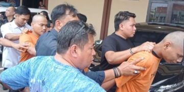 2 dari 9 tersangka kasus kematian Ghazwan Ghaisan, pelajar sekaligus pesebakbola muda Kota Tasikmalaya.(Foto:Istimewa).