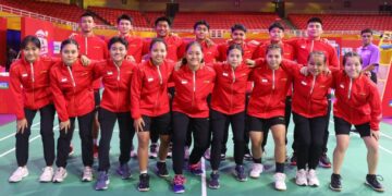 Skuad Merah-Putih Muda Indonesia memulai Piala Suhandinata dengan kemenangan meyakinkan atas Makau. Pertandingan yang berlangsung di Nanchang International Sports Center Gymnasium pada Senin siang berakhir dengan skor 110-58.