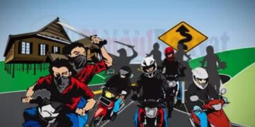Ilustrasi gerombolan motor.(Foto:Istimewa).