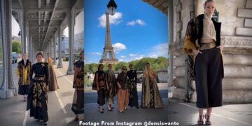 Batik Kamuning Curi Perhatian di Front Row Paris 2024.(FOTO: Via Humas Pemkab Kuningan)