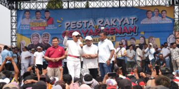 Cagub Dedi Mulyadi menghadiri Pesta Rakyat di Majalengka yang digelar oleh Relawan Sahabat Yoshua Sirait, putra sulung Maruarar Sirait. (Dok. Istimewa)