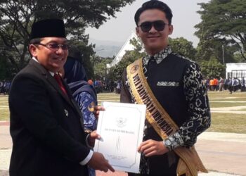 Duta Pariwisata Nasional Tahun 2024 asal Kabupaten Sumedang Muhamad Rizki Abdilah.