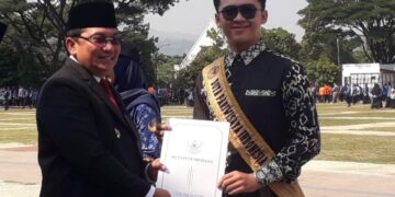 Duta Pariwisata Nasional Tahun 2024 asal Kabupaten Sumedang Muhamad Rizki Abdilah.