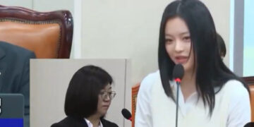 Hani New Jeans hadiri Komite Lingkungan dan Ketenagakerjaan di Majelis Nasional. (Foto: x.com)