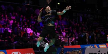 Jonatan Christie Melaju Ke Semi Final Arctic Open 2024.(FOTO: Humas PBSI)