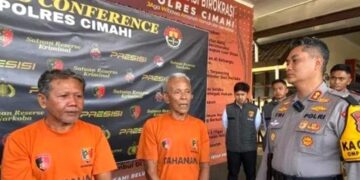 Dua kakek tersangka perbuatan cabul terhadap cucu di Kabupaten Bandung Barat.(Foto:Istimewa).