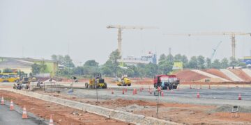Progres proving ground di Bekasi.(FOTO: Humas Kemenhub)