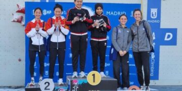 Atlet Indonesia meraih prestasi di International Federation of Sport Climbing (IFSC) 4 Speed Madrid 2024.(FOTO: Humas  KONI Pusat)