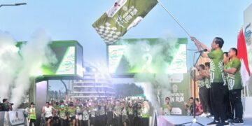 Presiden Jokowi Lepas Peserta Nusantara TNI Fun Run 2024 di IKN.(FOTO: Setkab)