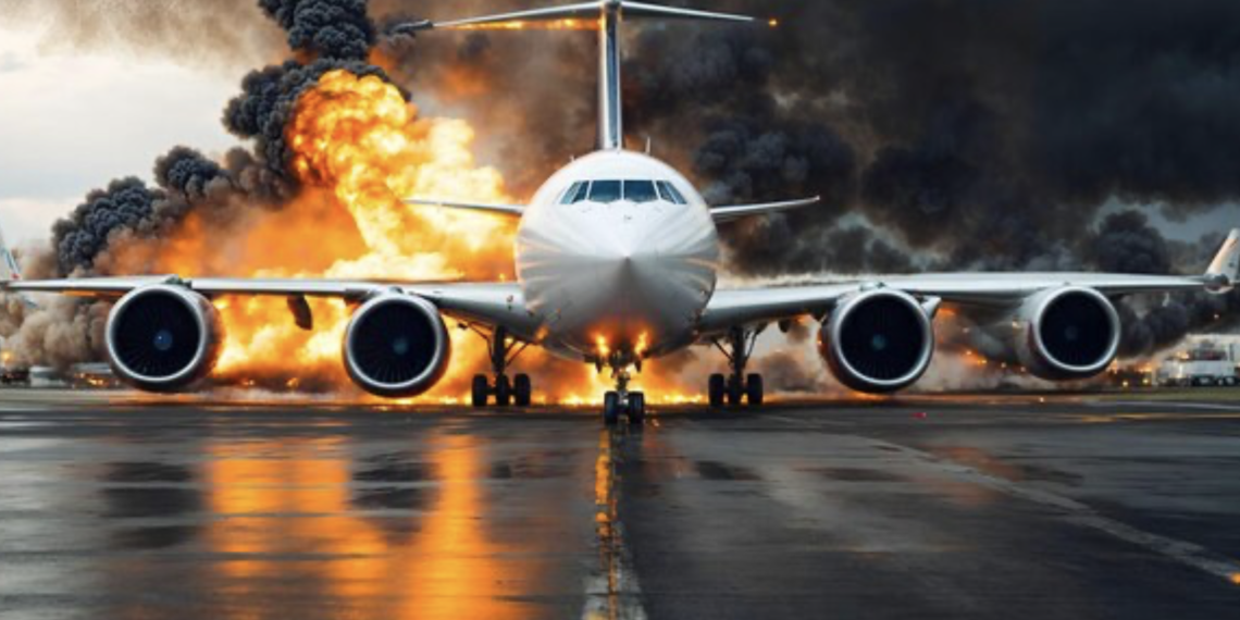 FOTO: Ilustrasi ledakan bom di bandara (freepik)