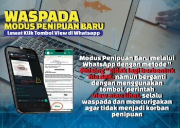Waspada penipuan Klik View di WhatsApp.(IMAGE: Humas Polda Jabar)