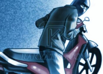 Ilustrasi aksi pencurian sepeda motor.(Foto:Istimewa).