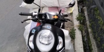 Sepeda motor berikut paket milik kurir di Sukabumi dibawa kabur pencuri.(Foto:Istimewa).