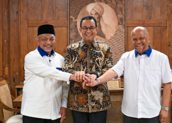 Pasangan Ahmad Syaikhu - Ilham Habibie bertemu Anies Baswedan.(FOTO: Istimewa)