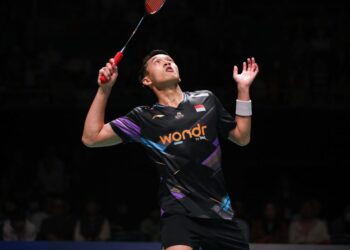 Jonatan Christie di Kumamoto Masters 2024.(FOTO: Humas PBSI)