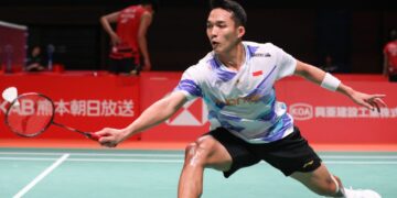 Jonatan Christie tampil dominan di babak pertama Kumamoto Masters 2024 dengan mengalahkan pemain Jepang, Yushi Tanaka.
