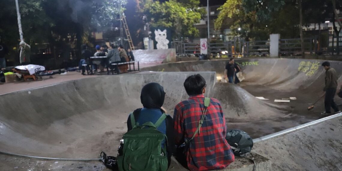 Skate Park di Taman Pramuka Kota Bandung.