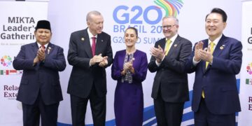 Presiden Republik Indonesia, Prabowo Subianto, menghadiri pertemuan MIKTA Leaders’ Gathering yang ke-2 yang berlangsung di sela-sela Konferensi Tingkat Tinggi (KTT) G20 di Rio de Janeiro, Brasil, pada Senin, 18 November 2024.