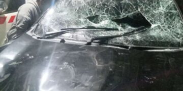 Mobil operasional yang digunakan 2 oknum pegawai mitra BUMN di Cianjur, saat melakukan dugaan pelecehan siswi SMP.(Foto:Istimewa).