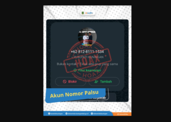 Nomor WhatsApp Palsu Mengatasnamakan Pj Bupati Kuningan