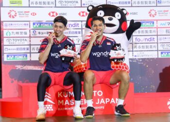 Fajar Alfian/Muhammad Rian Ardianto Juara Ganda Putra Kumamoto Masters 2024