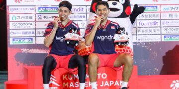Fajar Alfian/Muhammad Rian Ardianto Juara Ganda Putra Kumamoto Masters 2024