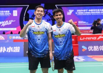 Pasangan ganda putra Indonesia Sabar Karyaman Gutama dan Moh Reza Pahlevi Isfahani ke semi final