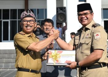 Pisah Sambut Pj Bupati.(FOTO: Humas Pemkab Kuningan)