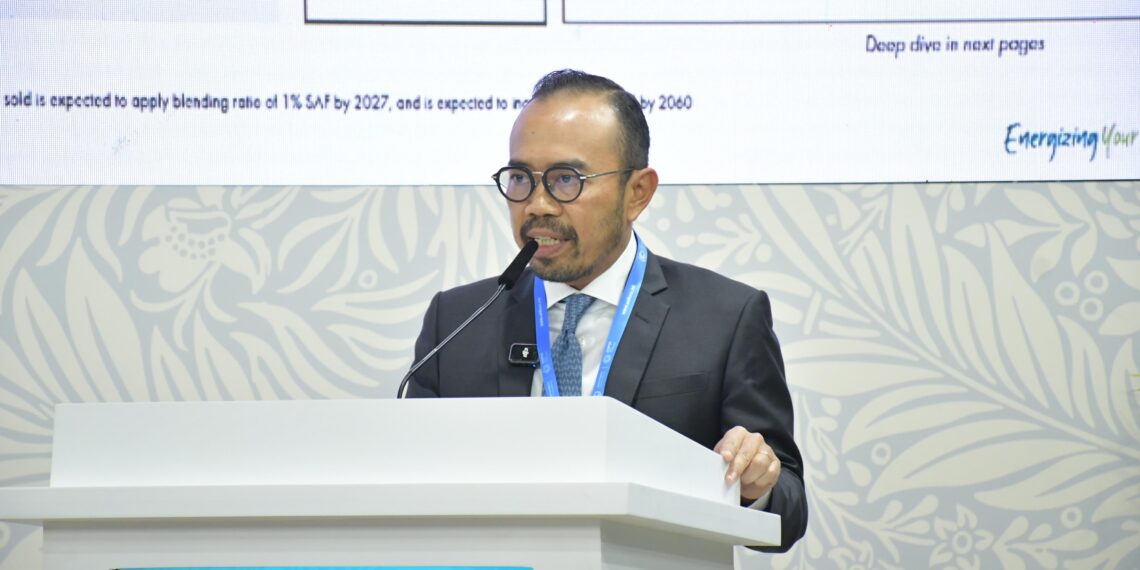 Direktur Pertamina Patra Niaga Riva Siahaan di ajang The 29th Conference of the Parties (COP29) UNFCCC atau Konferensi Iklim PBB yang diselenggarakan di Baku, Azerbaijan. (foto: istimewa)