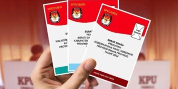 Jenis dan warna surat suara pemilihan Gubernur-Wakil Gubernur, Bupati-Wakil Bupati, Walikota-Wakil Walikota.(Foto:KPU Jawa Barat).