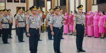 Upacara rapor kenaikan pangkat Pamen dan Pati Polri dipimpin Kapolri Jenderal Listyo Sigit Prabowo di Gedung Rupattama, Mabes Polri, Jakarta.(Foto:Istimewa).
