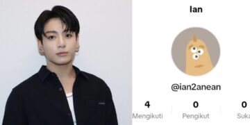 Jungkook BTS dan akun TikTok 'Ian'. (foto: istimewa)