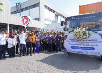 Menteri Perdagangan, Budi Santoso melepas ekspor produk sepeda listrik PT Insera Sena yang diselenggarakan di Sidoarjo, Jawa Timur, Selasa 3 Desember 2024.