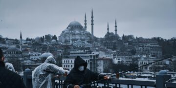 Istanbul Turkey saat musim dingin