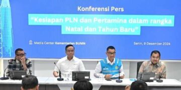 Caption: Konferensi Pers "Kesiapan PLN dan Pertamina dalam rangka Natal dan Tahun Baru” yang digelar di Media Center Kementerian BUMN, Jakarta. (Dok. Istimewa)