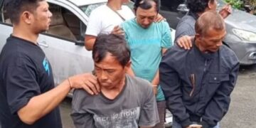 Para terduga pelaku penculikan yang berhasil ditangkap Tim Gabungan Unit Resmob Polrestabes Bandung dan Polda Jabar.(Foto:Istimewa).
