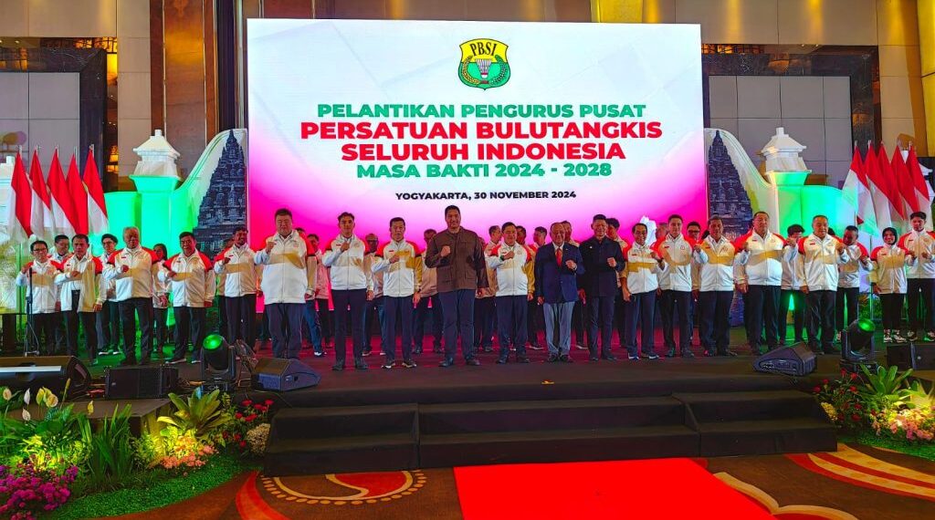 Pengukuhan Ketua Umum dan Pengurus Pusat PBSI.(FOTO: Humas KONI Pusat)