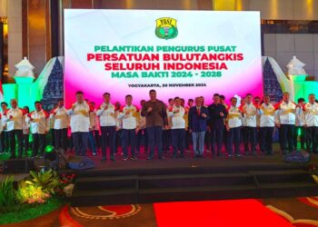 Pengukuhan Ketua Umum dan Pengurus Pusat PBSI.(FOTO: Humas KONI Pusat)