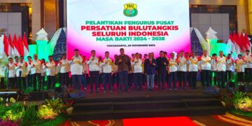 Pengukuhan Ketua Umum dan Pengurus Pusat PBSI.(FOTO: Humas KONI Pusat)