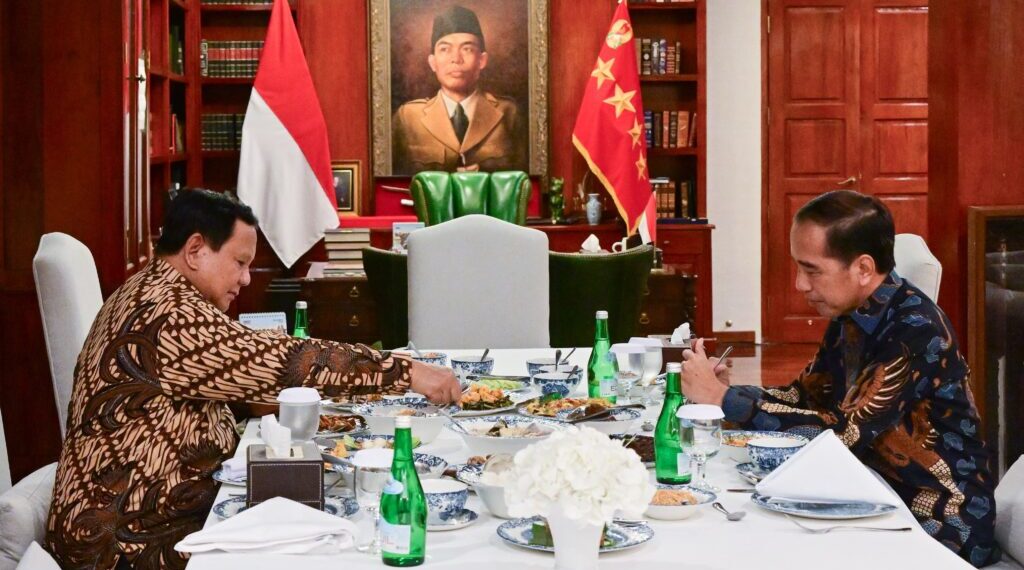 Presiden Prabowo dan Presiden Jokowi Makan Malam di Kertanegara