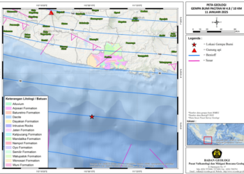 Gempa Pacitan Sabtu 11 Januari 2025.(IMAGE: PVMBG)