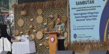 Hari Desa Nasional Meriah dengan kehadiran Village Expo di di Desa Cibeureum Kulon, Kecamatan Cimalaka, pada Selasa, 14 Januari 2024.