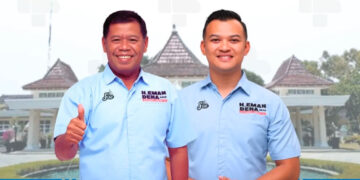 Bupati Majalengka Eman Suherman dan Wakil Bupati Majalengka Dena Muhammad. (foto: istimewa)