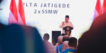PLTA Jatigede Sumedang resmi beroperasi Senin (20/1/2025) dengan peresmian oleh Presiden Prabowo Subianto.