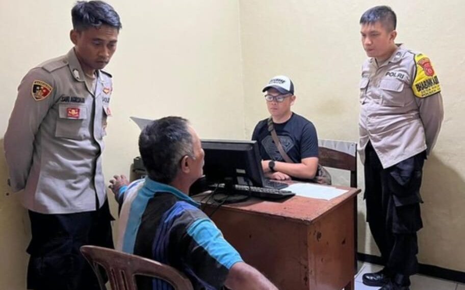 Gagan (59), tersangka pelaku penyiraman air keras terhadap istri dan dua anak tirinya.(Foto:Istimewa).