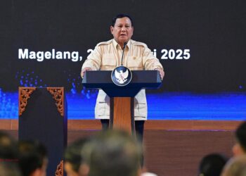 Presiden Prabowo Subianto menutup Retret Kepala Daerah dan Wakil Kepala Daerah Tahun 2025 yang berlangsung di Kompleks Akademi Militer, Magelang.