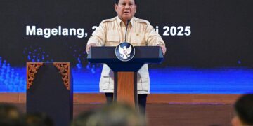 Presiden Prabowo Subianto menutup Retret Kepala Daerah dan Wakil Kepala Daerah Tahun 2025 yang berlangsung di Kompleks Akademi Militer, Magelang.
