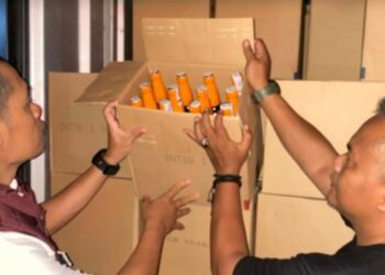 Barang bukti minuman keras hasil razia Polresta Bandung.(Foto:Istimewa)